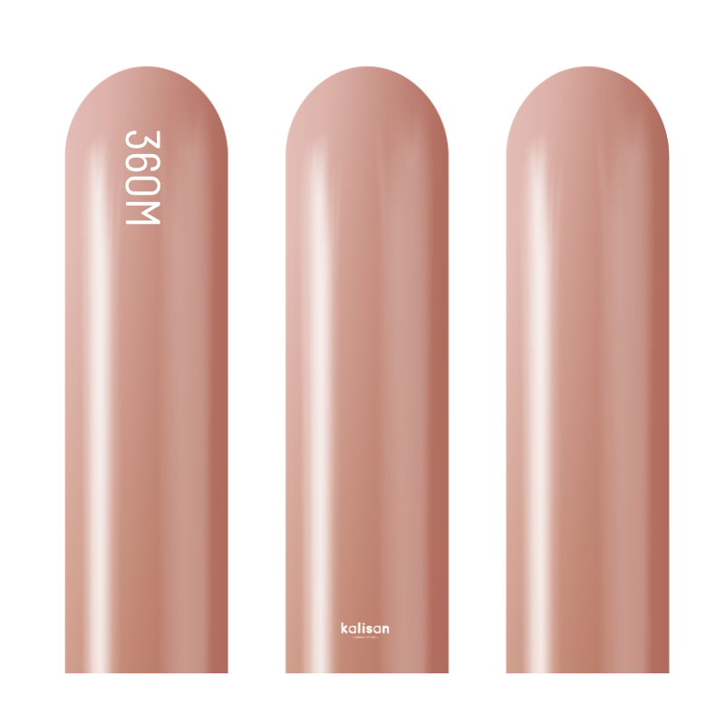 360M Kalisan Mirror Rose Gold Nozzle Up Modeling Latex Balloons | 50 Count