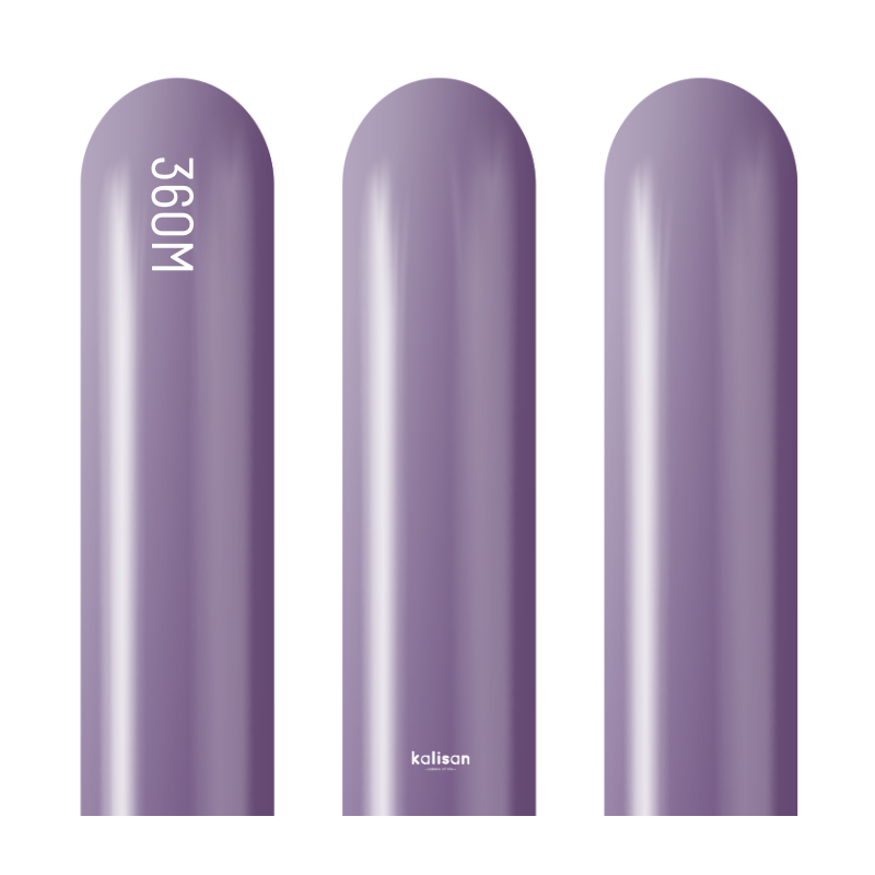360M Kalisan Mirror Violet Nozzle Up Modeling Latex Balloons | 50 Count