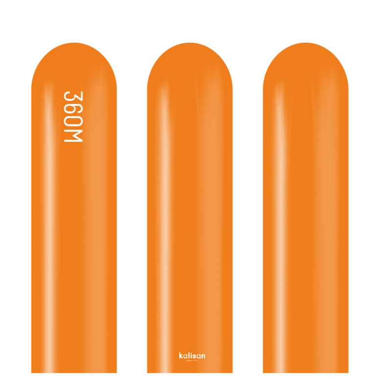 360M Kalisan Standard Orange Nozzle Up Modeling Latex Balloons | 50 Count