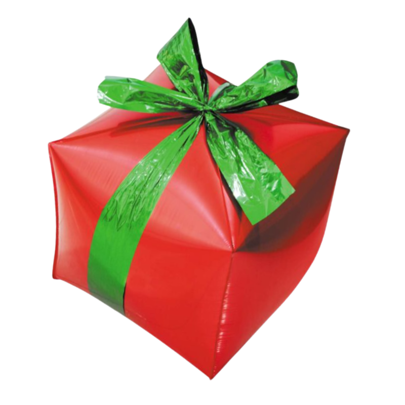 14.5" Balloon Exchange Red & Green Present Foil Balloon | 5 Count