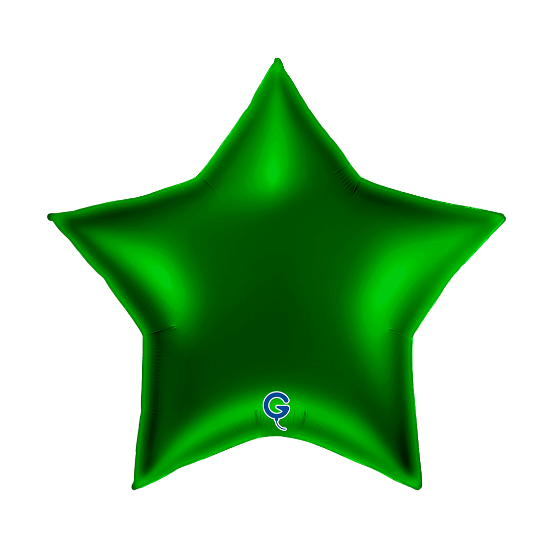 36" Grabo Dark Green Star Foil Balloon | 1 Count