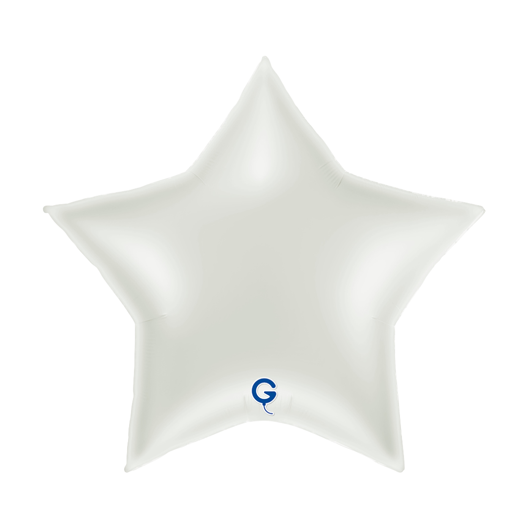 36" Grabo White Star Foil Balloon | 1 Count