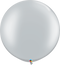 30" Qualatex Round Silver Latex Balloons | 2 Count