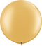 30" Qualatex Round Gold Latex Balloons | 2 Count