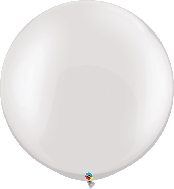30" Qualatex Pastel Pearl White Latex Balloons | 2 Count