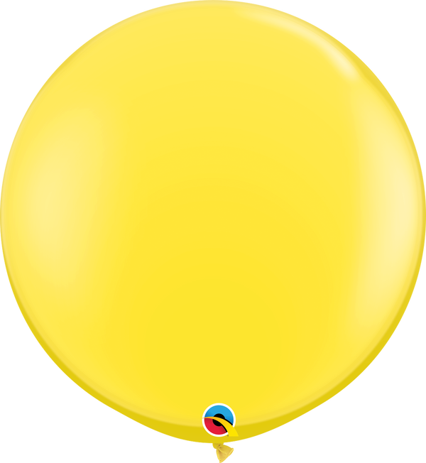 36" Qualatex Yellow Latex Balloons - 3 Foot Giant | 2 Count