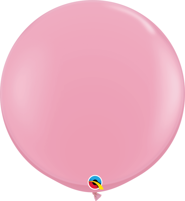 36" Qualatex Pink Latex Balloons - 3 Foot Giant | 2 Count
