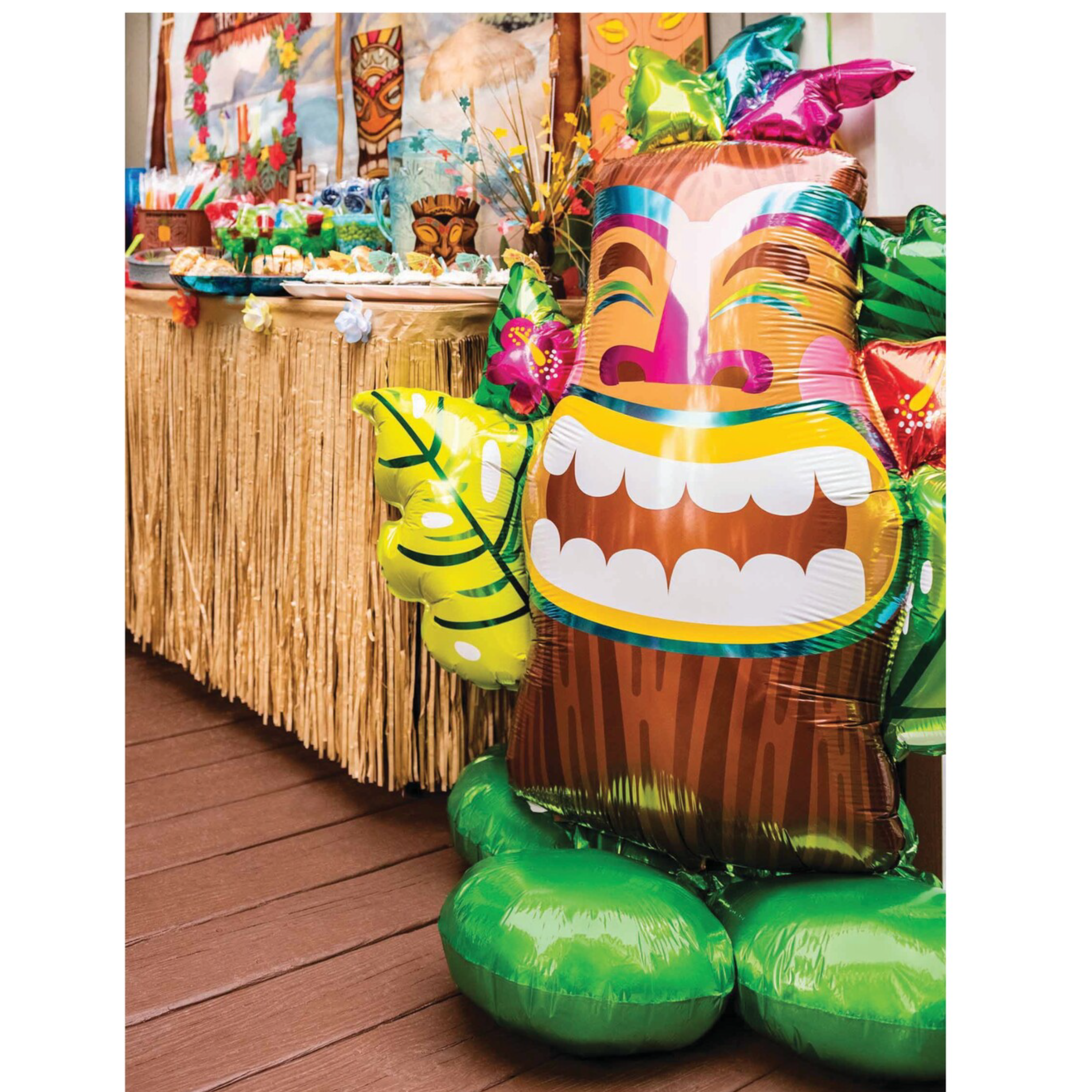53" Tiki Airloonz Foil Balloon | Stands Over 4 Feet Tall - No Helium Required!