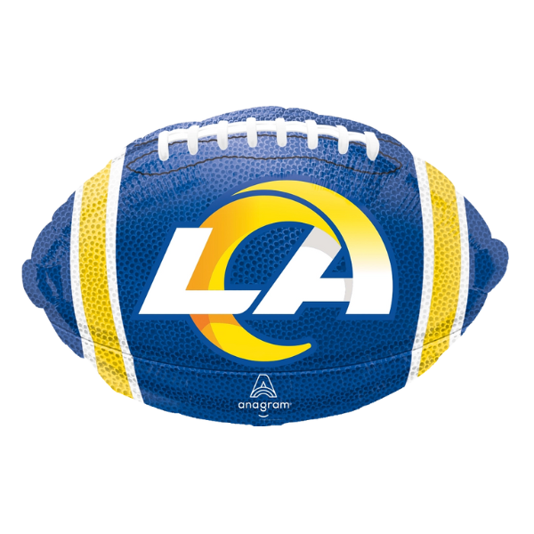 Globo metalizado de fútbol americano NFL LA Rams de 17" | Compre 5 o más y ahorre un 20 %