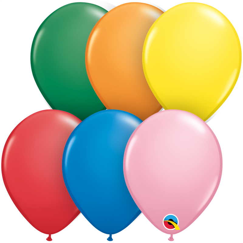 11" Qualatex Standard Latex Balloons Assortment Bag | 100 Count