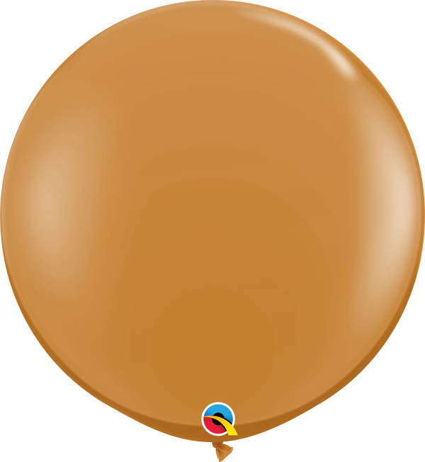 36" Qualatex Fashion Mocha Brown Latex Balloons - 3 Foot Giant | 2 Count