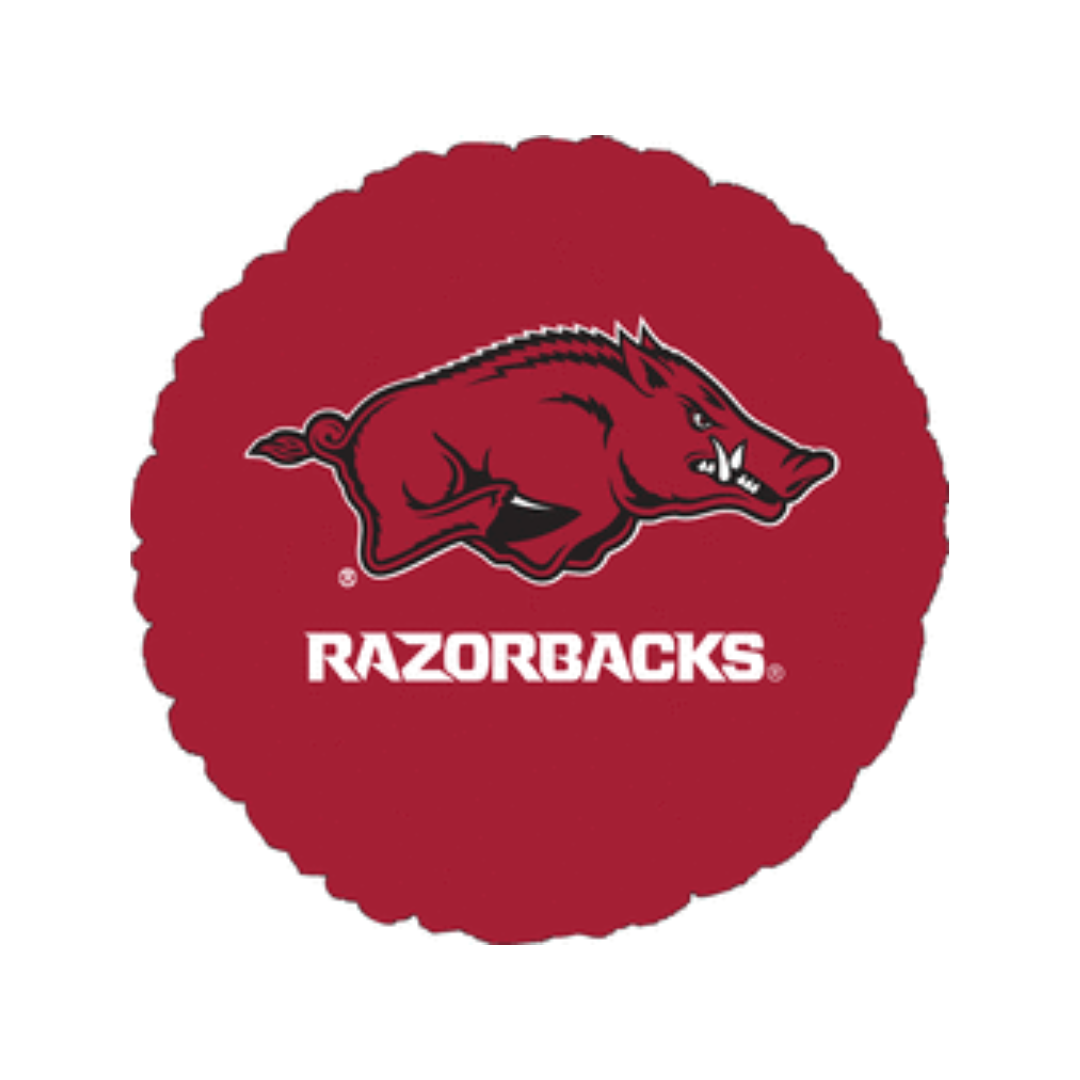 17" Mayflower Arkansas Razorbacks College Football Foil Balloon | Buy 5 Or More Save 20%