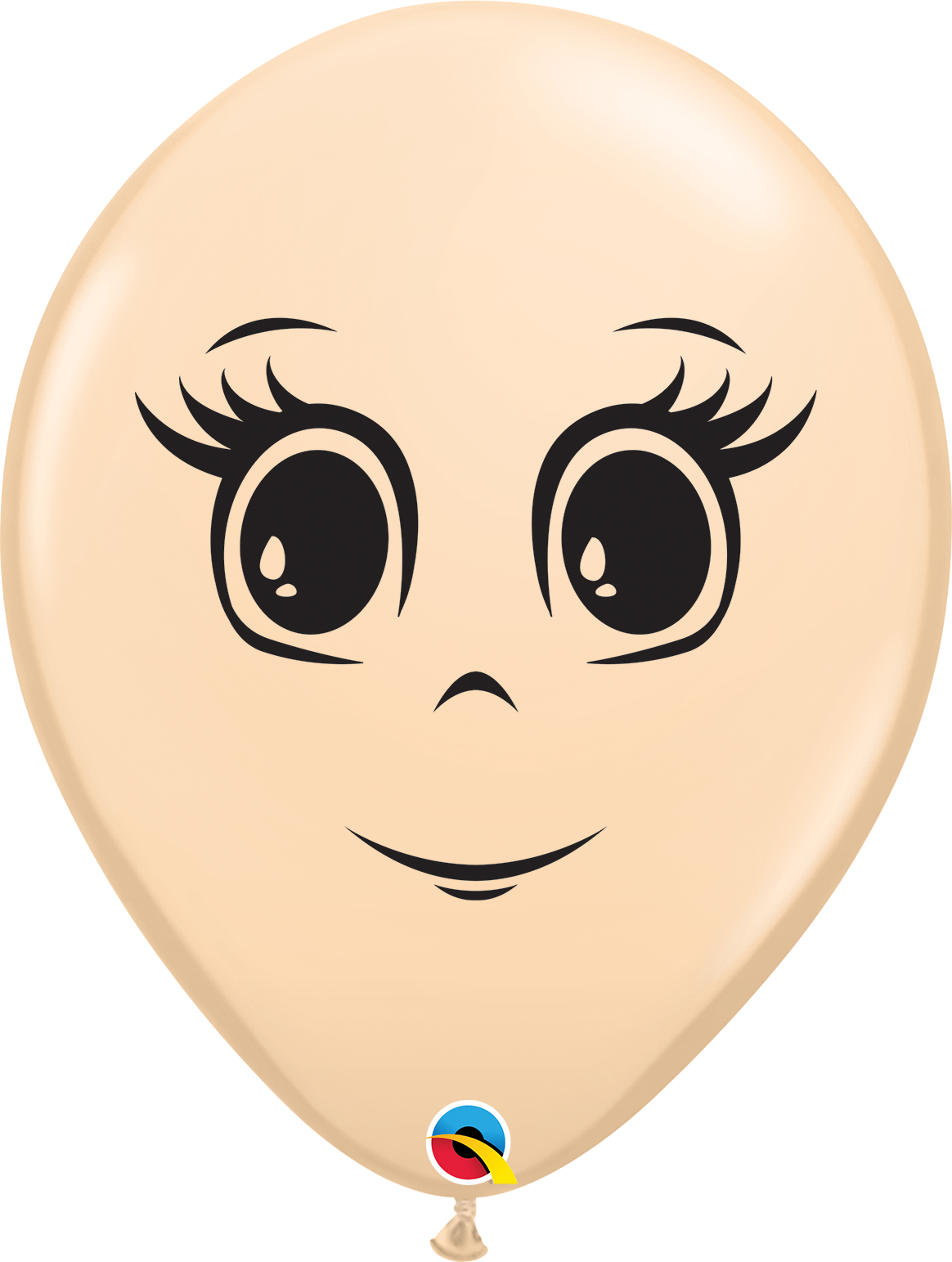 16" Qualatex Blush Feminine Face Latex Balloon | 50 Count