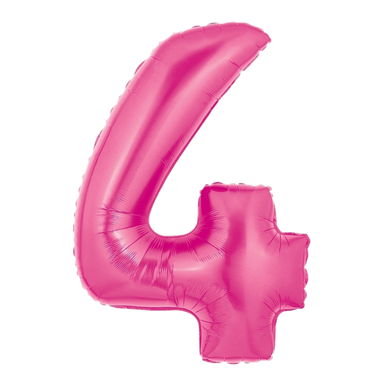 34" Betallic Hot Pink Number Megaloons Foil Balloon | Numbers 0-9