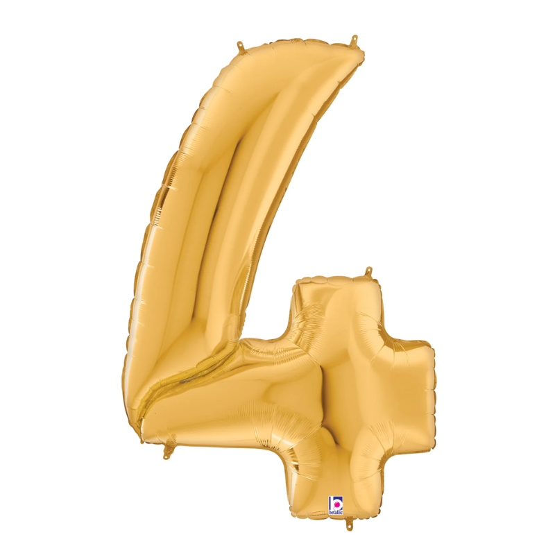 Gigaloons dorados de 53" - Globos con números de aluminio | Números 0-9
