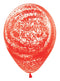 11" Sempertex Graffiti Red Latex Balloons | 50 Count