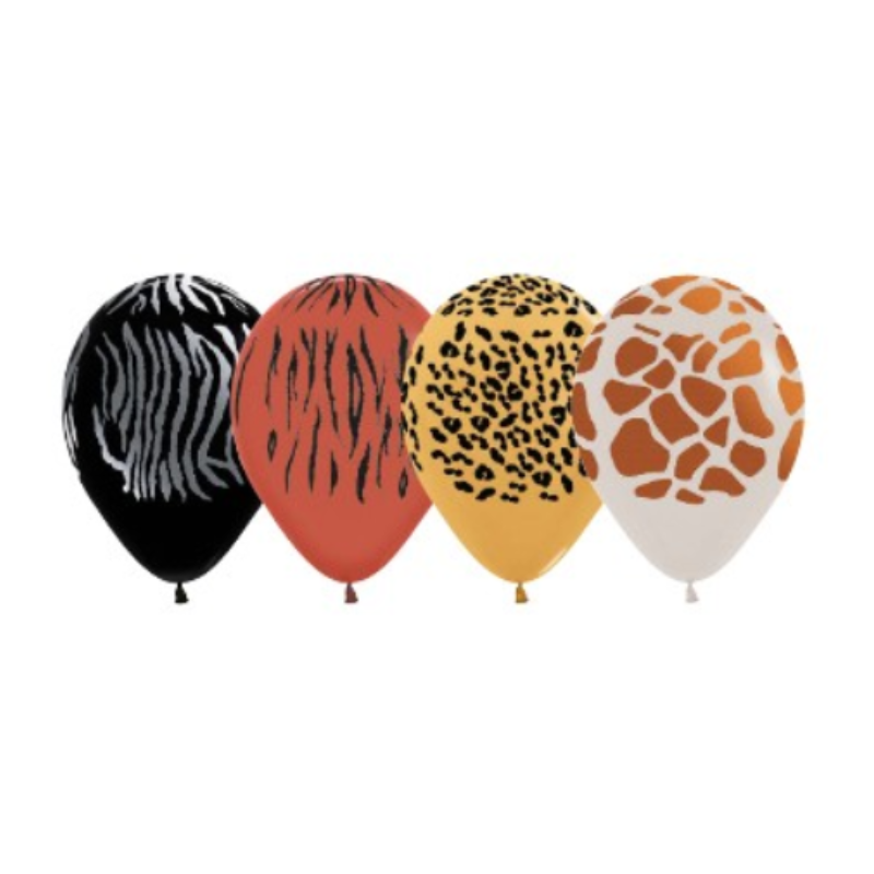 11" Sempertex Animal Print Sempertex Latex Balloons | 50 Count - Dropship (Shipped By Betallic)