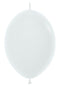 12" Sempertex Fashion White Link-O-Loon Latex Balloons | 50 Count
