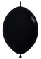 12" Sempertex Deluxe Black Link-O-Loon Latex Balloons | 50 Count