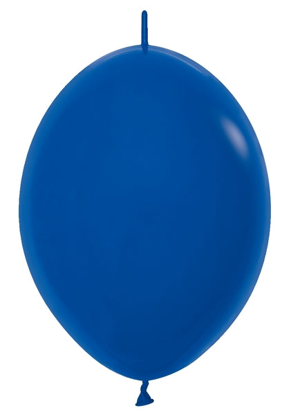 12" Sempertex Fashion Royal Blue Link-O-Loon Latex Balloons | 50 Count