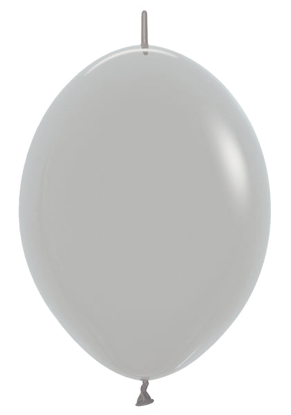 12" Sempertex Deluxe Grey Link-O-Loon Latex Balloons | 50 Count