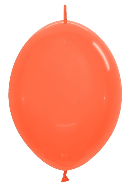 12" Sempertex Crystal Orange Link-O-Loon Latex Balloons (Discontinued) | 50 Count