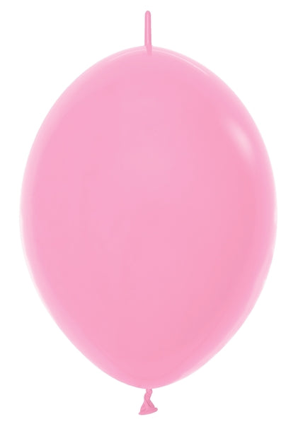 6" Sempertex Fashion Bubble Gum Pink Link-O-Loon Latex Balloons | 50 Count