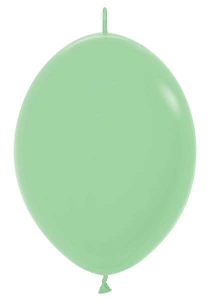 12" Sempertex Deluxe Mint Green Link-O-Loon Latex Balloons | 50 Count