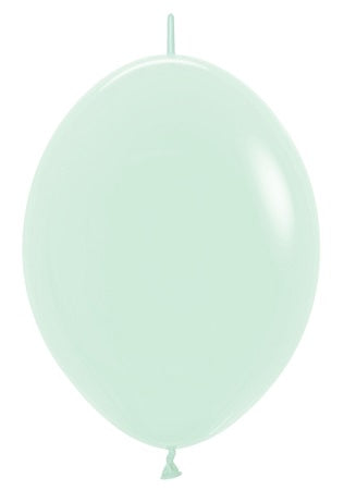 12" Sempertex Pastel Matte Green Link-O-Loon Latex Balloons | 50 Count