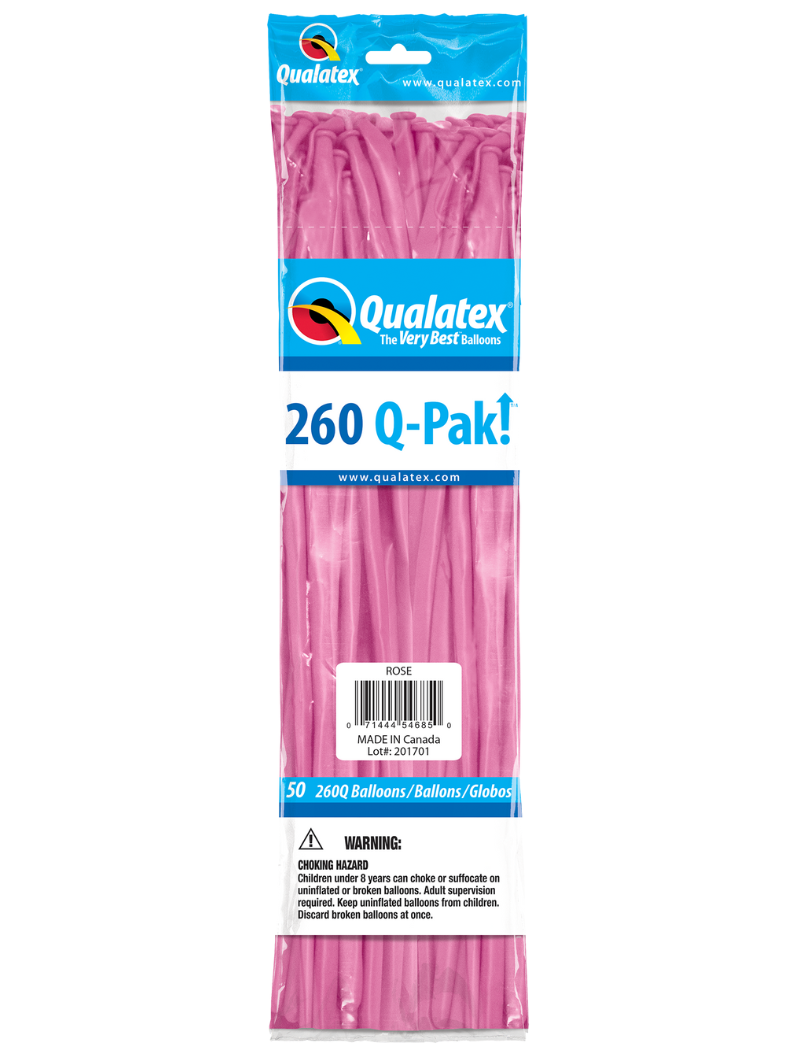 260 Q-Pak  Qualatex Rose Twisting - Entertainer Latex Balloons | 50 Count