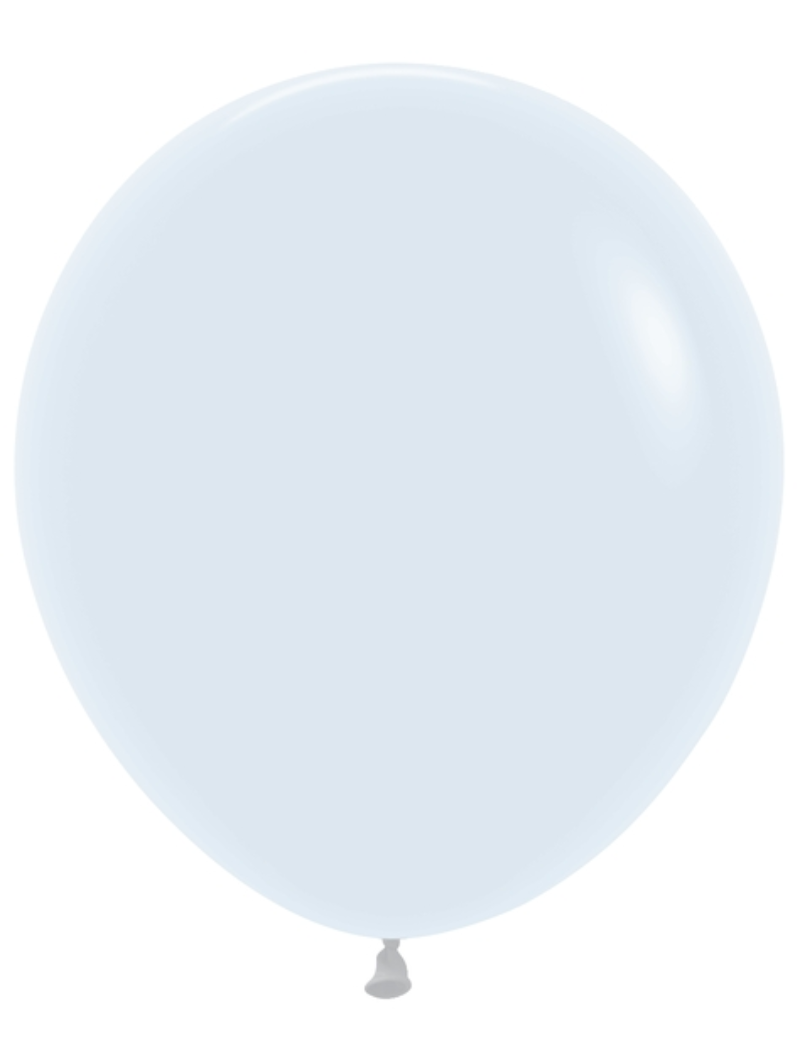 18" Sempertex Fashion White Latex Balloons | 25 Count
