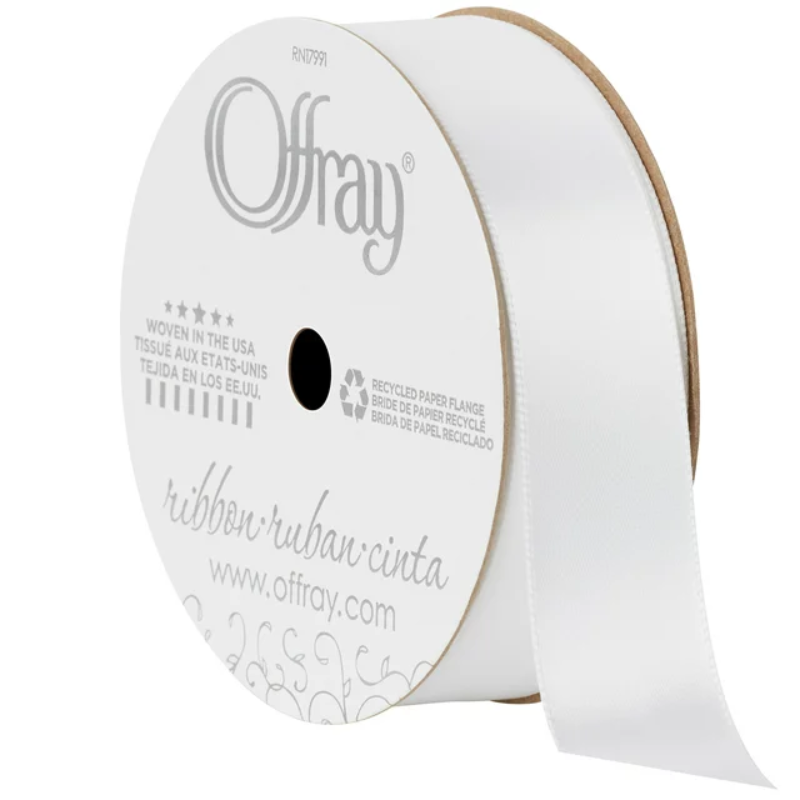 #9 Offray Single Face Satin Ribbon - 1 1/2" Wide, 50 Yards Long | 1 Spool