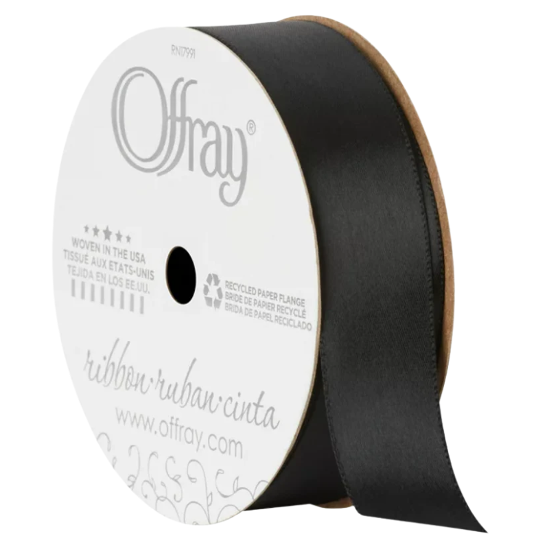 #9 Offray Single Face Satin Ribbon - 1 1/2" Wide, 50 Yards Long | 1 Spool