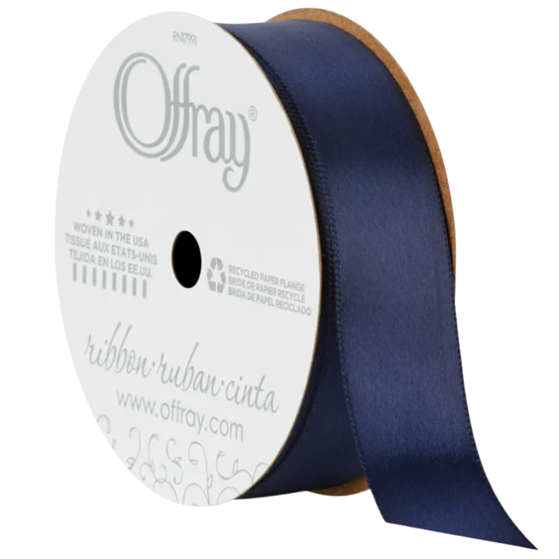 #9 Offray Single Face Satin Ribbon - 1 1/2" Wide, 50 Yards Long | 1 Spool