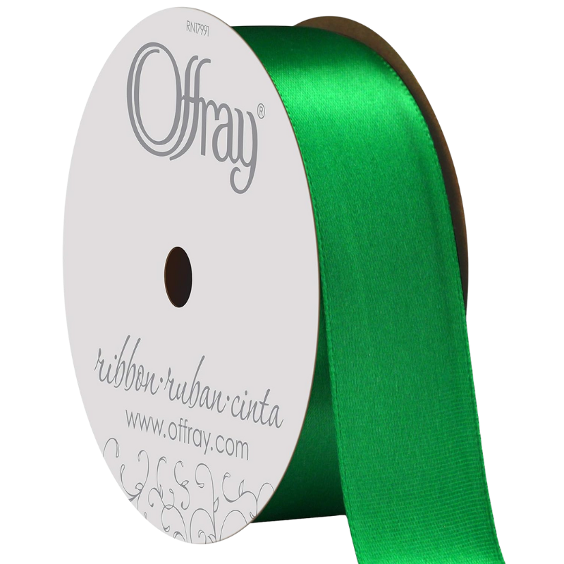 #9 Offray Single Face Satin Ribbon - 1 1/2" Wide, 50 Yards Long | 1 Spool