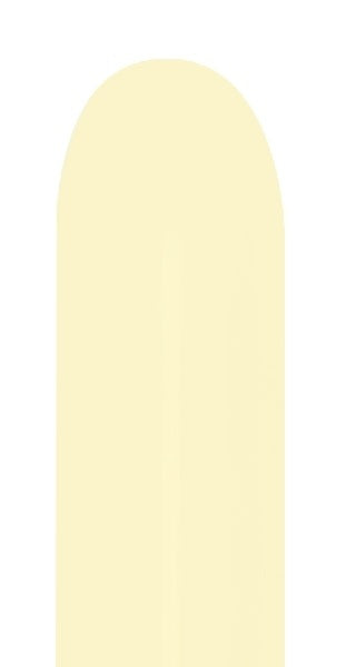 260s Sempertex Pastel Matte Yellow Twisting - Entertainer Latex Balloons | 50 Count