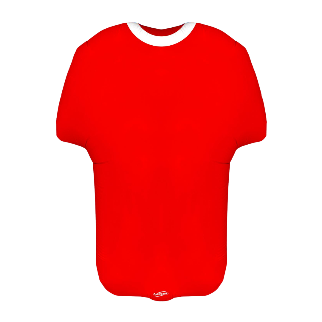 24" Oaktree UK Sports Red Shirt Foil Balloon