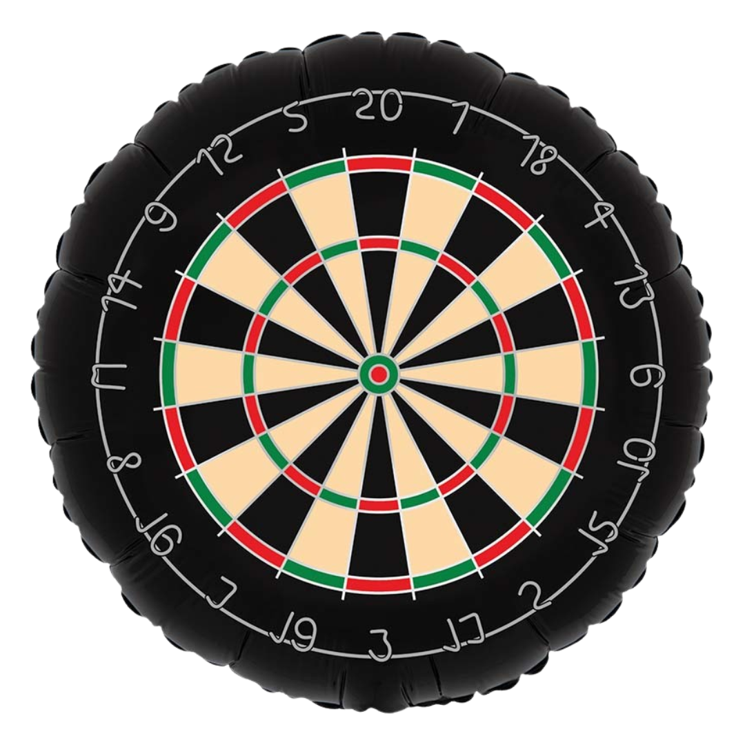 30" Oaktree UK Dartboard Round Foil Balloon | 1 Count