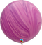 30" Qualatex Pink & Violet SuperAgate Latex Balloons | 2 Count