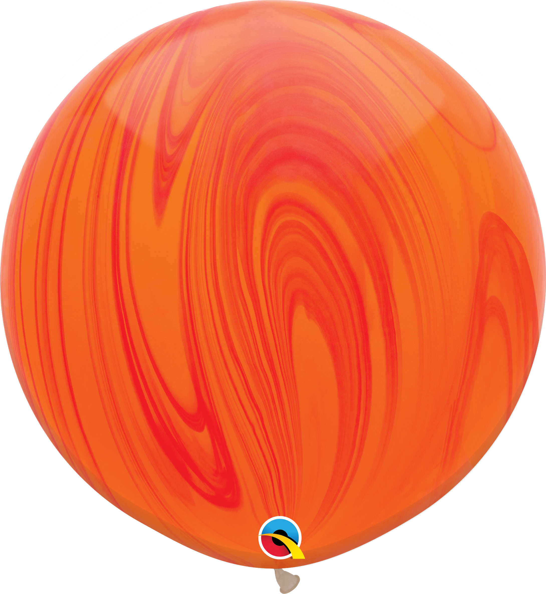 30" Qualatex Red & Orange SuperAgate Latex Balloons | 2 Count