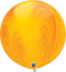 30" Qualatex Yellow & Orange SuperAgate Latex Balloons | 2 Count