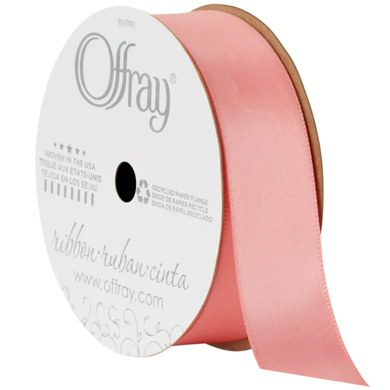 #9 Offray Single Face Satin Ribbon - 1 1/2" Wide, 50 Yards Long | 1 Spool