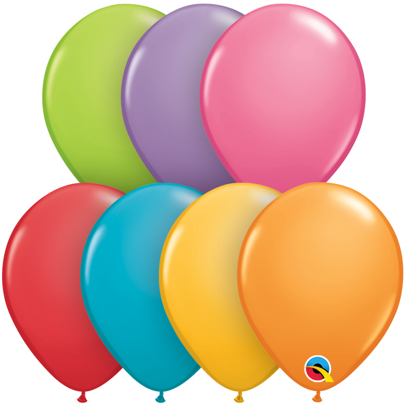 11" Qualatex Festive Latex Balloons Assortment Bag | 100 Count