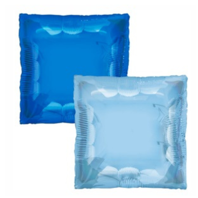 24" Etc. Tuftex Squared Blue & Pale Blue - 2 sided Square Foil Balloon | 1 Count