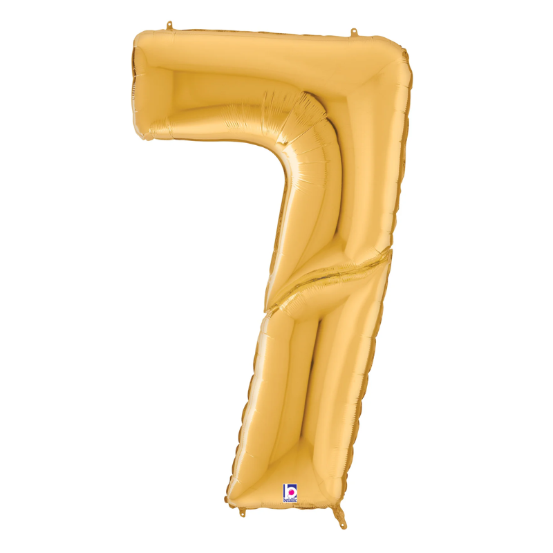 Gigaloons dorados de 53" - Globos con números de aluminio | Números 0-9