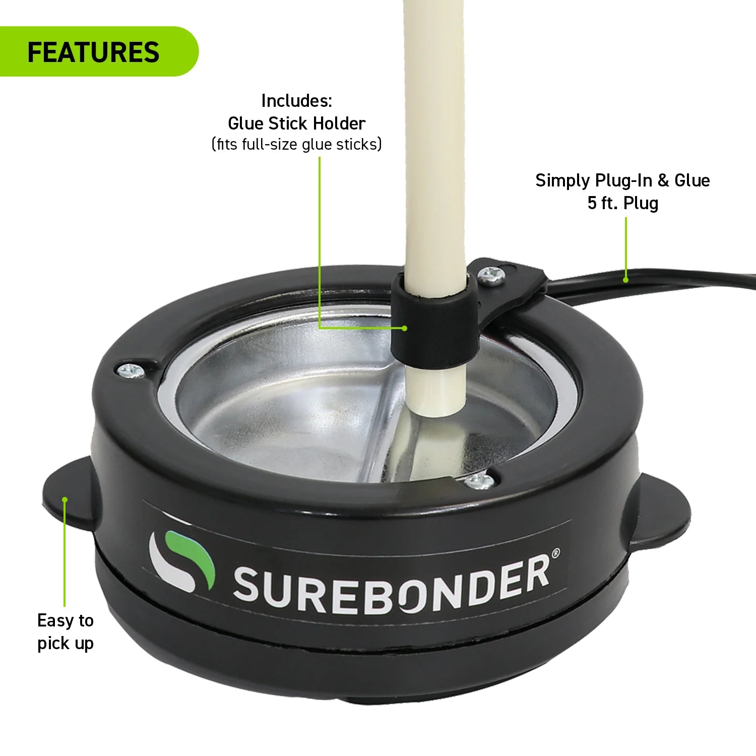 4" Surebonder High Temperature Electric Glue Skillet - Glue Not Included | 1 Count