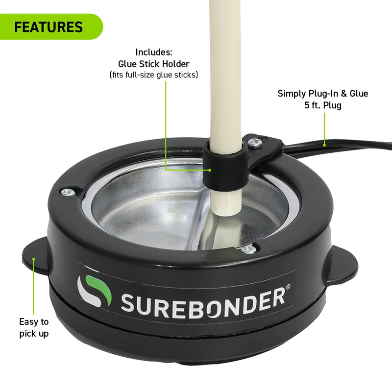 4" Surebonder High Temperature Electric Glue Skillet Glue Not