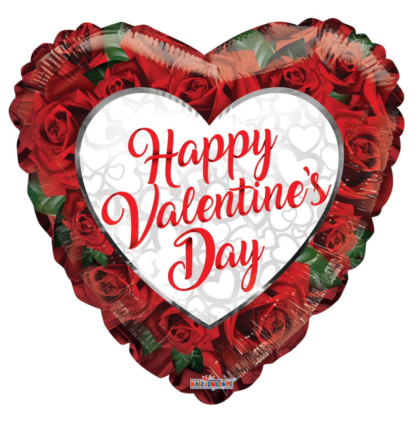36" Conver Valentine's Roses Heart Foil Balloons (WSL) | 5 Count
