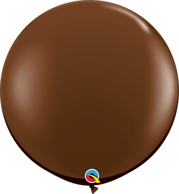 36" Qualatex Chocolate Brown Latex Balloons - 3 Foot Giant | 2 Count