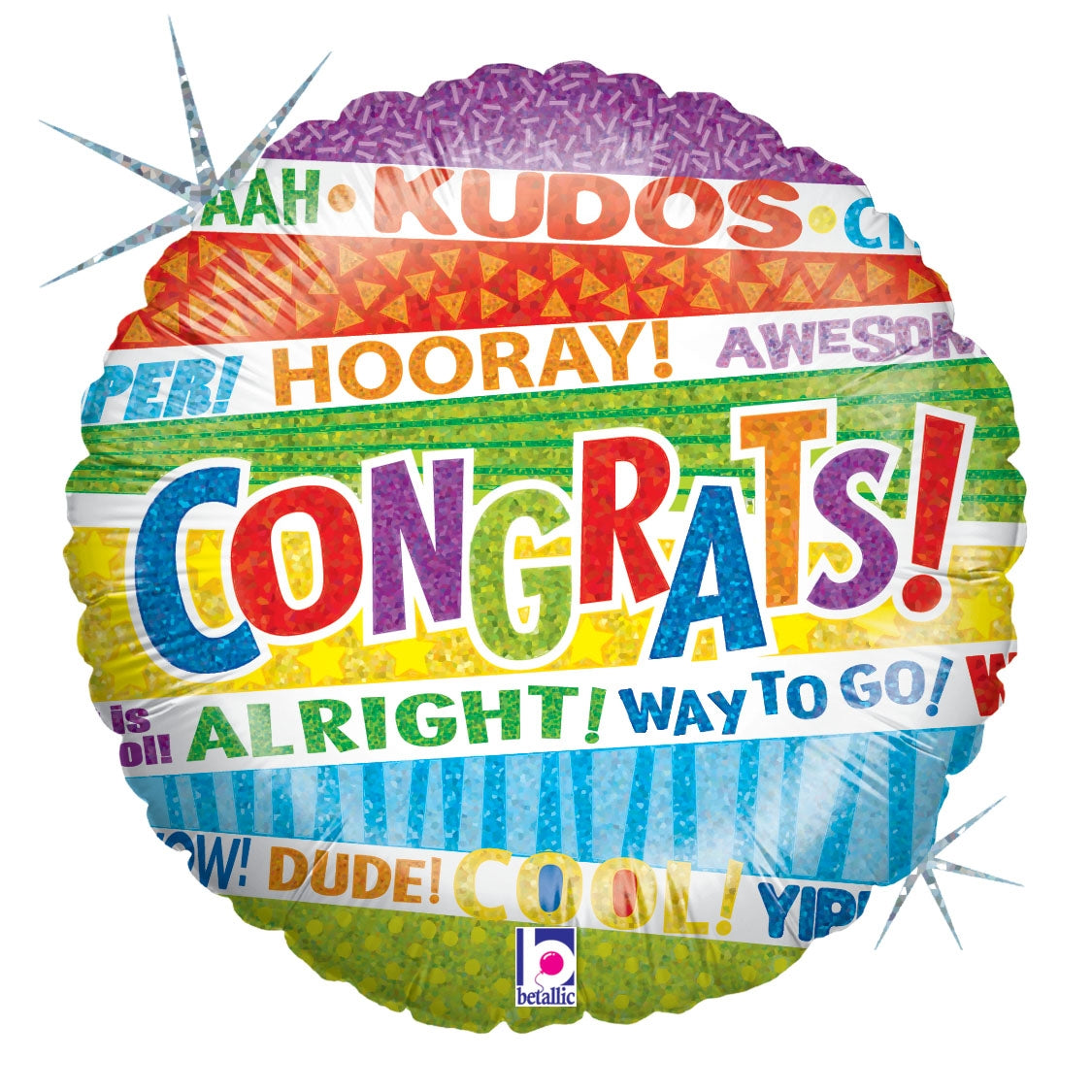 18" Betallic Congrats Foil Balloon | Buy 5 Or More Save 20%